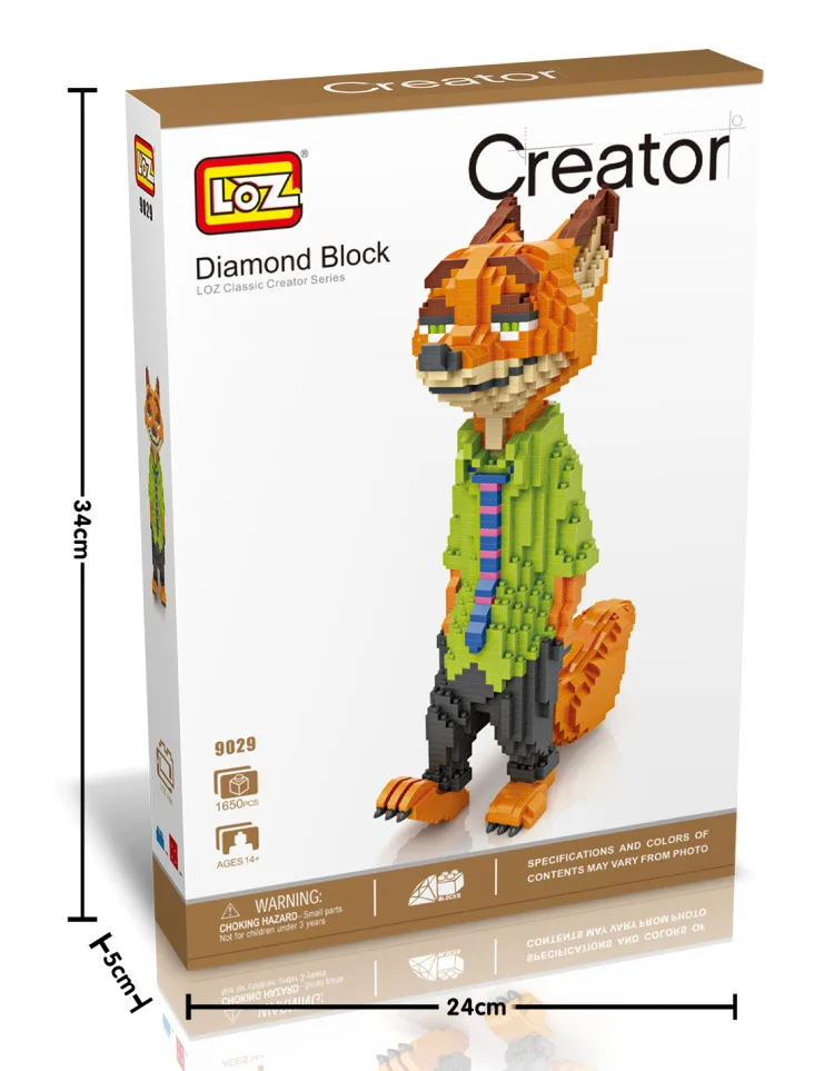 

LOZ 9029 9030 Crazy Animal City Zootopia Diamond Block Fox Rabbit Judy Building Blocks