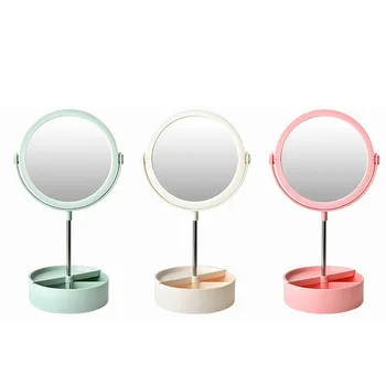 

Makeup Organizer with Mirror Jewelry Box Dressing Table Cosmetic Organizer Ring Lipstick Rack Necklace Display Organizer