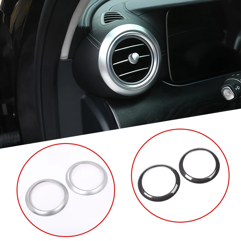 

2 Pcs For Mercedes Benz E Class W213 2016 2017 2018 ABS Chrome Side Air Conditioning Vent Ring Frame Cover Trim Parts