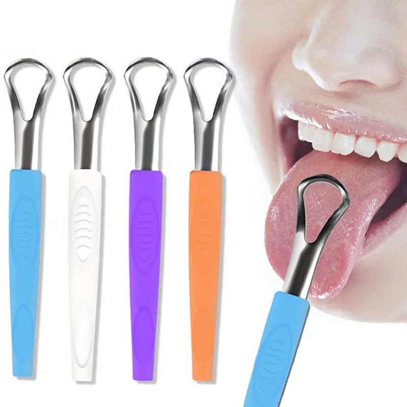 Reusable Tongue Scraper 1PC Useful Tongue Scraper Stainless Steel Oral Tongue Cleaner Medical Mouth Brush Fresh Breath Maker
