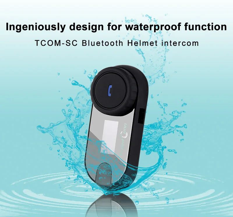 800m мотоциклетная Bluetooth система внутренней связи для шлема Bluetooth Interphone Casco гарнитура BT Moto Intercomunicator Freedconn TOM-SC
