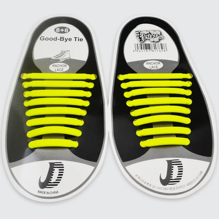 Эластичные силиконовые шнурки 16 шт./лот для обуви Специальные шнурки без шнурков шнурки для обуви для мужчин и женщин резиновый шнурок - Цвет: B