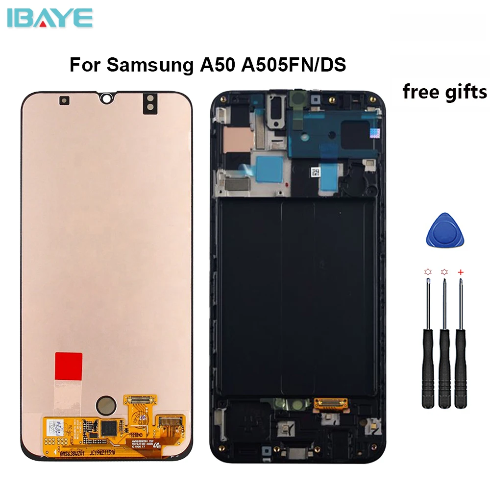 

LCD For Samsung Galaxy A50 A505 lcd A505DS A505F A505FD A505A lcd Display Touch Screen Digitizer Assembly +Tools