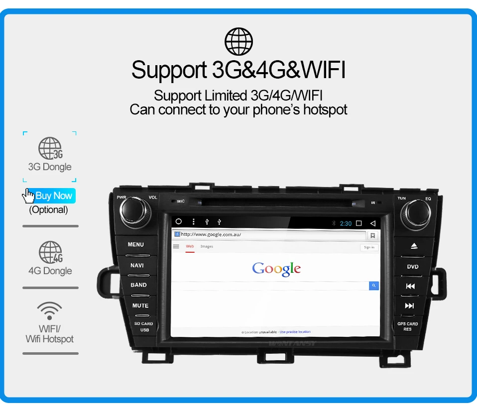 Wontansy android 9,0 автомобильный dvd для Toyota Prius 2009 2010 2011 2012 2013 gps навигации мультимедийный плеер