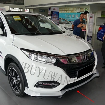 

For Honda HRV VEZEL 2019 3pcs Car Front Lower Bumper Lip Diffuser and 1Pcs Rear Bumper Spoiler Body Kit