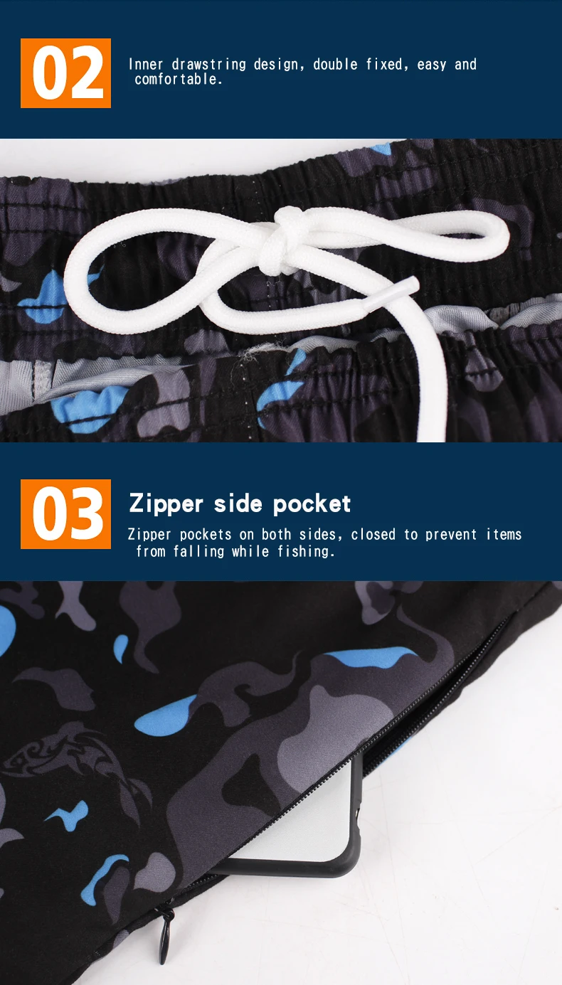 customize fishing pants printed quick-drying summer thin trousers sport pants for men