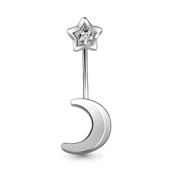 

Piercing navel AQUAMARINE with cubic zirconia, silver 925