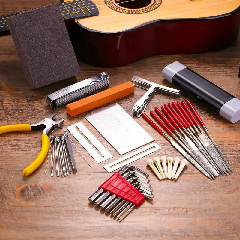 US $10.68 Guitars Repair Maintenance Tool Set Wide Scope of Application Practical Durable Guitar Toolkit with File Fret Measure Kit