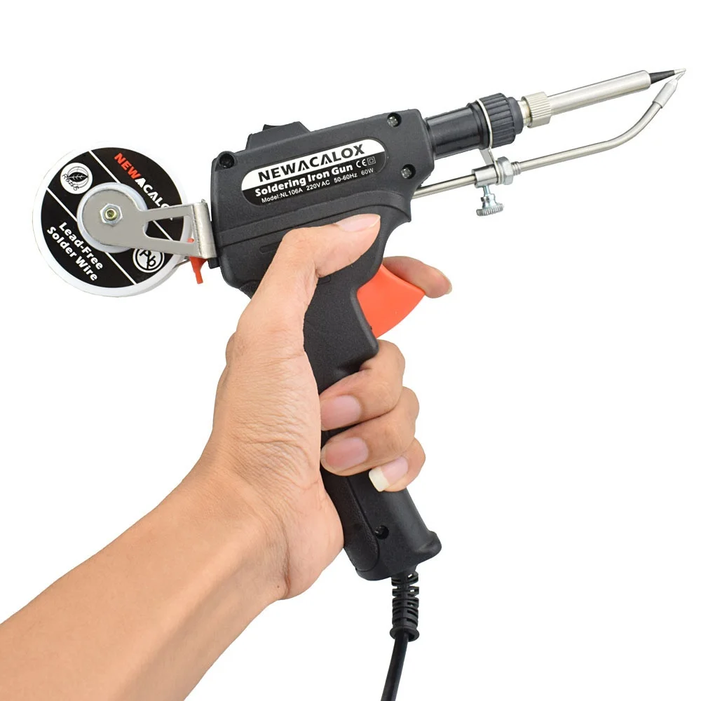 Electric Automatic Soldering Iron Gun Kit 60w 900m Series Soldering Iron Tip Tweezers Wire Welding Auto Send Tin Machine Tool afbeelding