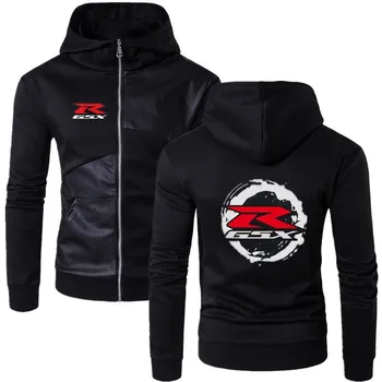 

2019 Suzuki GSX R afdrukken Mannen stiksels Hoodies herfst Jas Winter Warm Hooded Sweatshirts Man Men hoodie