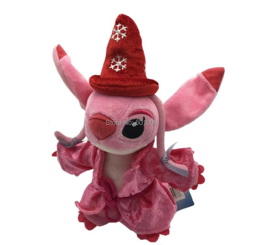EMS, 50 шт./партия, волшебный ангел, розовый рюкзак, Lilo Scrump, 24-30 см, плюшевая игрушка-кукла - Цвет: Pink Lilo Stitch25CM