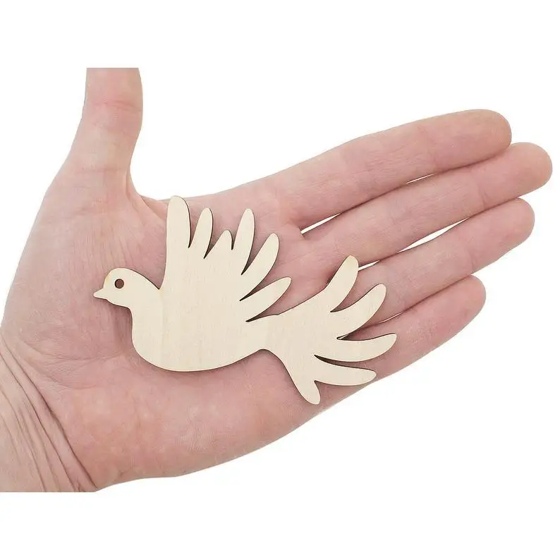 

Wooden Dove Bird Cutout (10cm) Wood Bird Craft Unfinished Blanks Embellishments, Wood Crafts, Bird Ornament 1156
