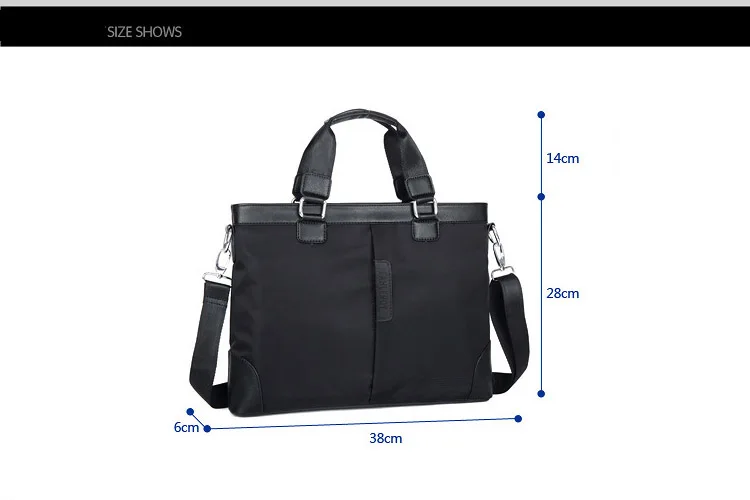 New Men's Briefcase Oxford and PU Leather Business Bag for Male Casual Shoulder Bags Travel Laptop Handbag Men Messenger Bags