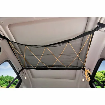

Van Storage Bag Truck Car Roof Vehicle Elastic Ceiling Cargo Mesh Polyester