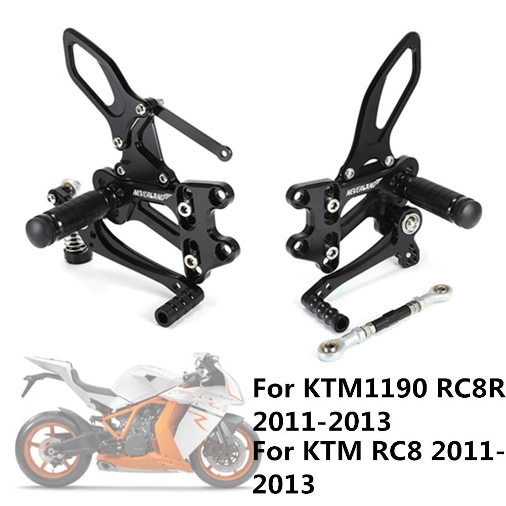 Подножки для мотоцикла, Задние подножки, подножки для KTM RC8 RC8R 2011 2012 2013, аксессуары, алюминиевая подставка для ног с ЧПУ D49