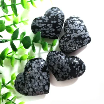 

Natural Gem Snowflake Obsidian Crystal Love Healing For Home Decor Figurines Crafts Christmas Gifts ZR