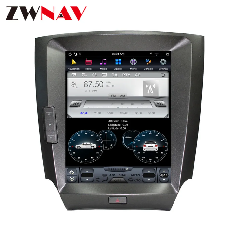 Best Vertical Screen Tesla Style Android Car GPS navigation For LEXUS IS200 IS250 IS300 IS350 radio tape recorder Multimedia headunit 8