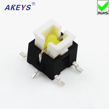

20PCS TS-H003 Tactile Switch With LED SMD Type 6*6*7.2H Pressure Control Switch