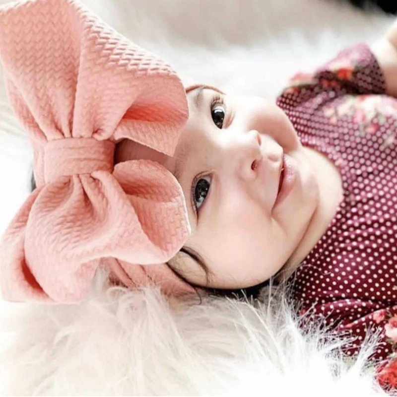 Baby headband Newborn Corn Grain Big Bow girls Headbands Wide Hairbands Turban HeadWrap hair band children girl Hair Accessories
