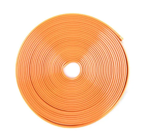 Универсальный 8 м автомобильный концентратор отделка украшения анти-столкновения Гальваническое светоотражающие полосы протектор обода колеса кольцо колеса шины наклейки - Цвет: Оранжевый