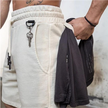 

2019 New Fashion Men Sporting Beaching Shorts Trousers Cotton Bodybuilding Sweatpants Fitness Jogger Casual Gyms Men Shorts