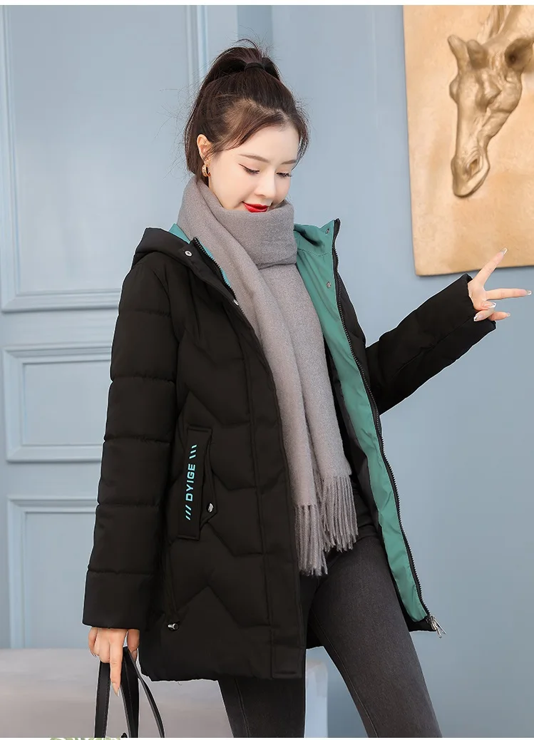 2026 New Winter Parkas Women Jacket Long Outerwear Female Down Cotton Parka Hooded Thick Warm Overcoat Loose Casual Jackets