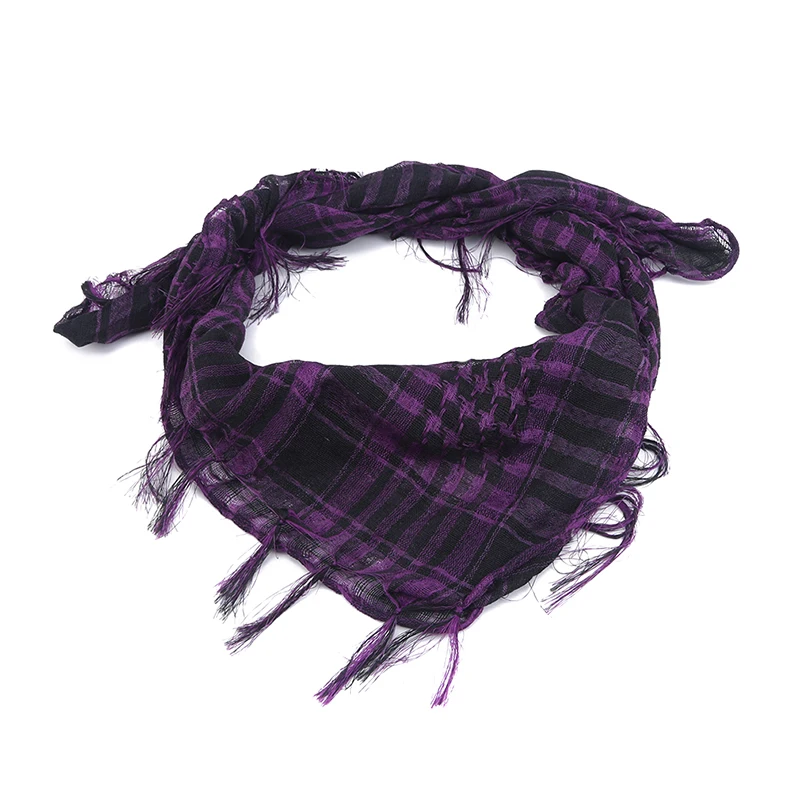 purple Высокое Качество Арабский шемаг Keffiyeh военный тактический палестинский шарф для мужчин шаль Kafiya обёрточная бумага шема шарф модные шарфы - Цвет: purple