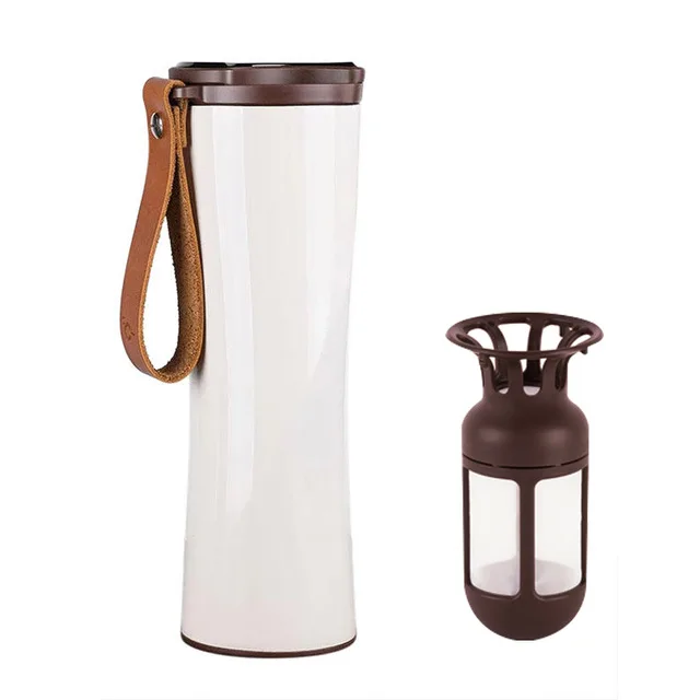 White with Mug Xiaomi Mijia Kiss Fish нержавеющая сталь термальная Вакуумная бутылка для воды чувствительный датчик температуры с кофейником - Цвет: White with Mug