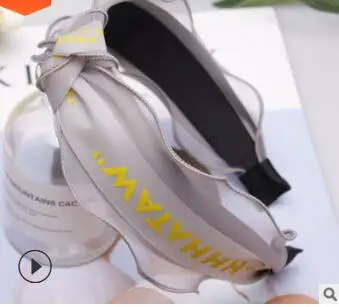 30 шт./Партия DIY Простые мульти краны с буквенным бантом резиночка на голову узел двойная Чистка терассы лицо широкая повязка на голову Инструменты для укладки волос аксессуар HA1158