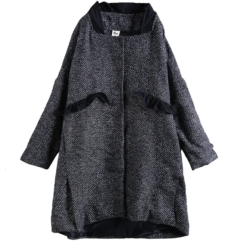 Max LuLu корейская модная одежда Женская Длинная зимняя одежда женские клетчатые теплые шерстяные пальто повседневное женское пальто размера плюс