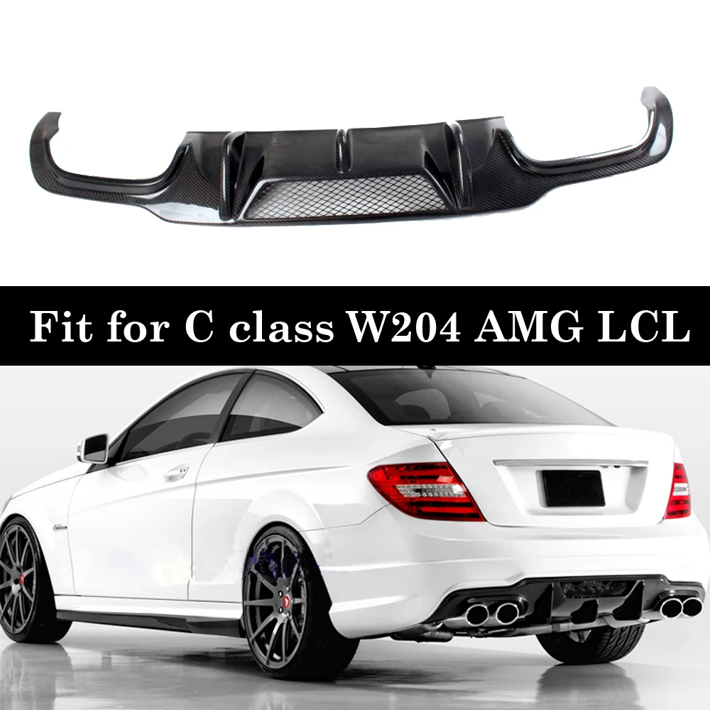 Диффузор губа на задний бампер углеродное волокно для Mercedes Benz C-Class W204 C63 C180 C200 C250