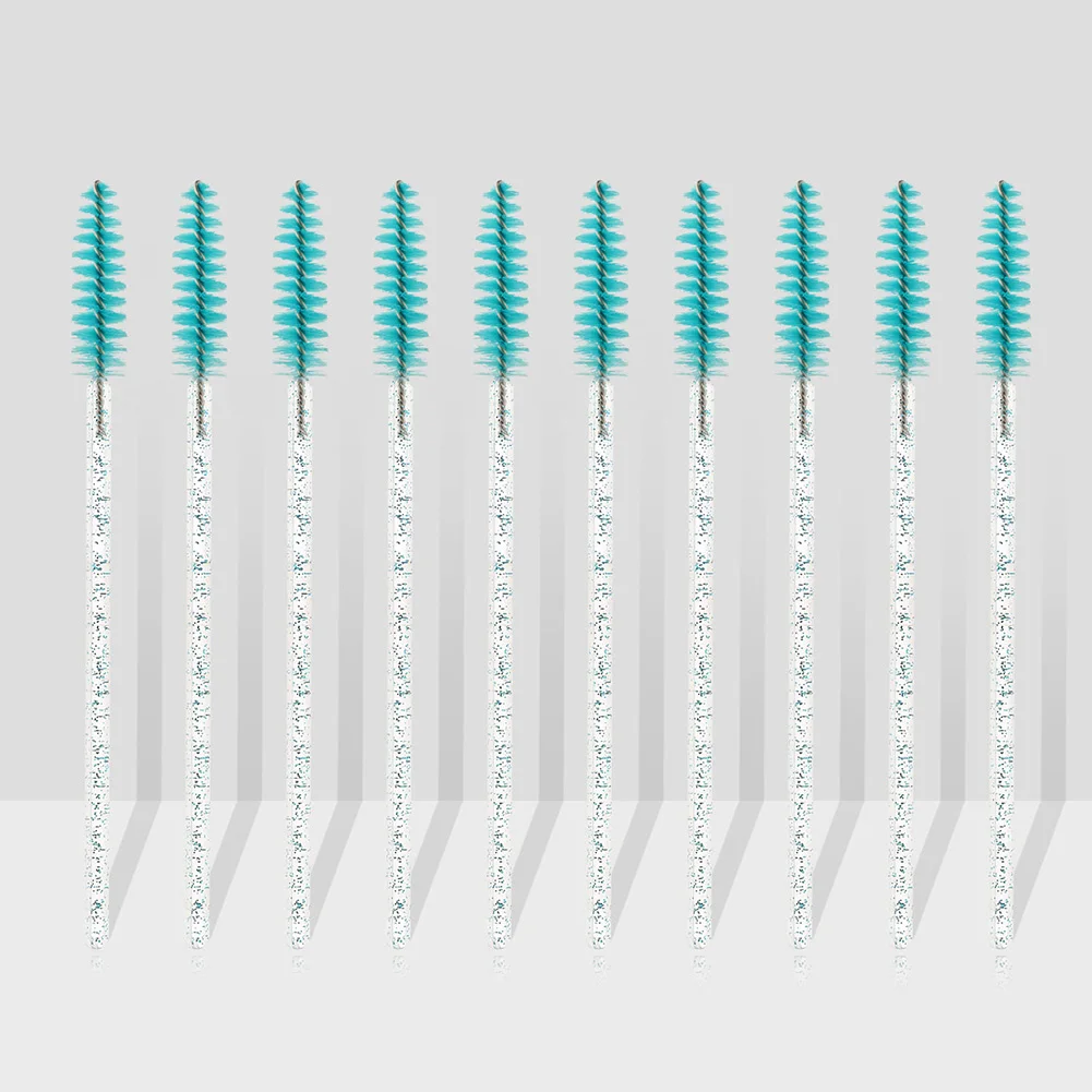50pcs Disposable Eyelash Brushes Set Mascara Applicator Eye Makeup Brushes Beauty Tools EY669 - Handle Color: Crystal Blue