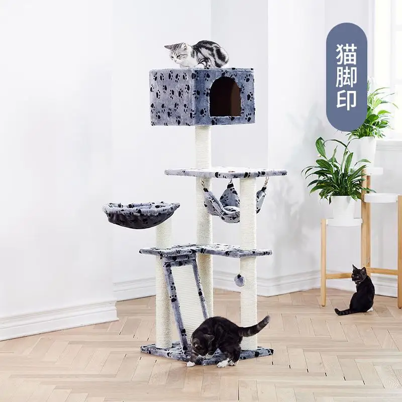Игрушка для домашних животных, скалолазание для кошек с кошачьим туалетом, большая игрушка для кошек, вилла, многослойная скалолазационная доска для кошек - Цвет: C5