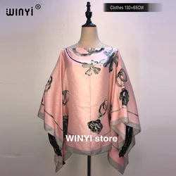 European Fashion Women's Summer Bohemian Printed Silk Kaftan Blouse with Batwing Sleeves - One Size (12)