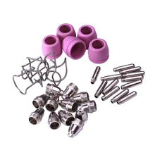 Sg55 Ag60 34 шт. расходные материалы комплект электроды Sheild чашки советы разделитель направляющая для плазменной резки сварочный фонарь 34Pk