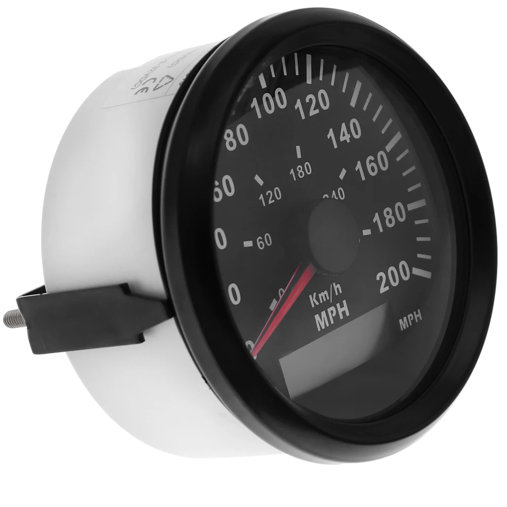 Универсальный 85 мм gps спидометра 200MPH для автомобиля, грузовика, моторная лодка авто с красным Подсветка 12V 24V с gps антенна