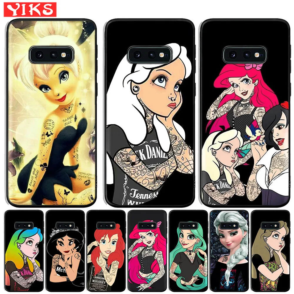 

Sweet Sexy Tattoo Mermaid Silicone Phone Case For Samsung Galaxy S8 S9 S10 5G Plus S10e S10 5G Note 10 Plus 8 9 S7 Edge