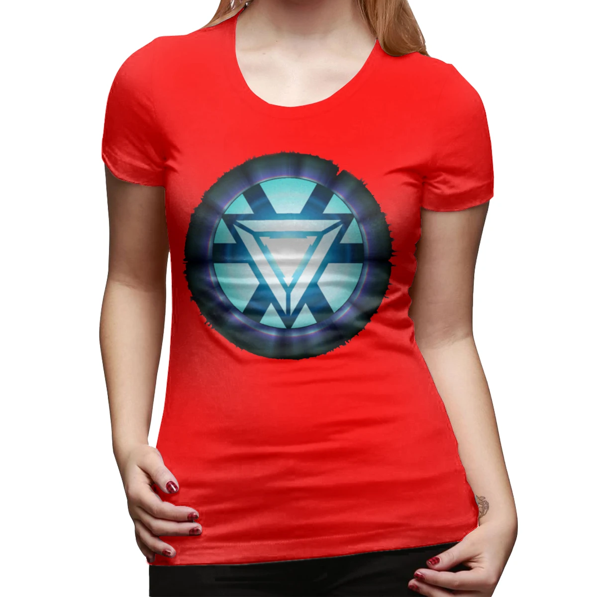 Marvel T-Shirt Artificial Heart T Shirt O Neck Simple Women tshirt Large Cotton Short-Sleeve Ladies Tee Shirt