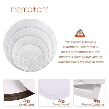 

Hemoton 4PCS Cake Boards Delicate Embossed Practical Round Cake Tray Cake Circles Serving Base for Transforming Decorating
