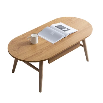 

Solid Wood Nordic Style Japanese-style Log Coffee Table Simple Modern Small Apartment Living Room Bedroom With Drawer Storage Lo