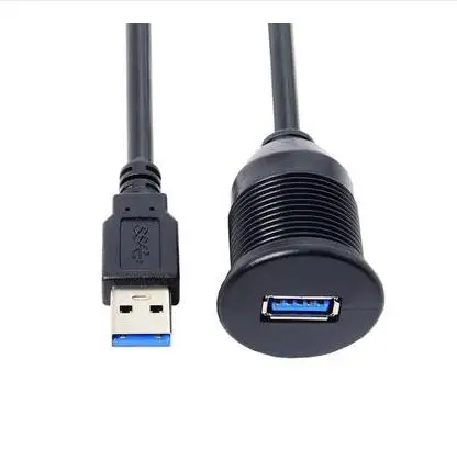 Adaptador Usb de Montagem Embutida Extensor de Painel Usb 3.0 à Prova Dágua Entrada Macho para Fêmea para Carro e Motocicleta - Imagem 5