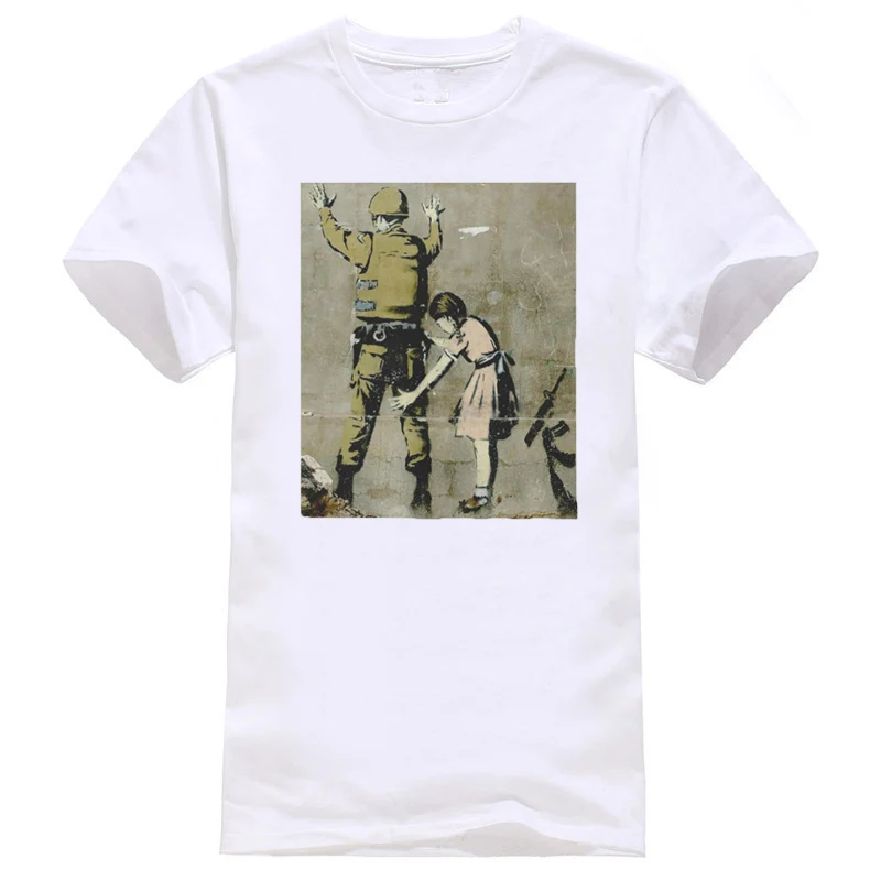 Футболка Banksy Bethlehem Wall Stop Search майка для мужчин и женщин унисекс 531 на заказ футболка
