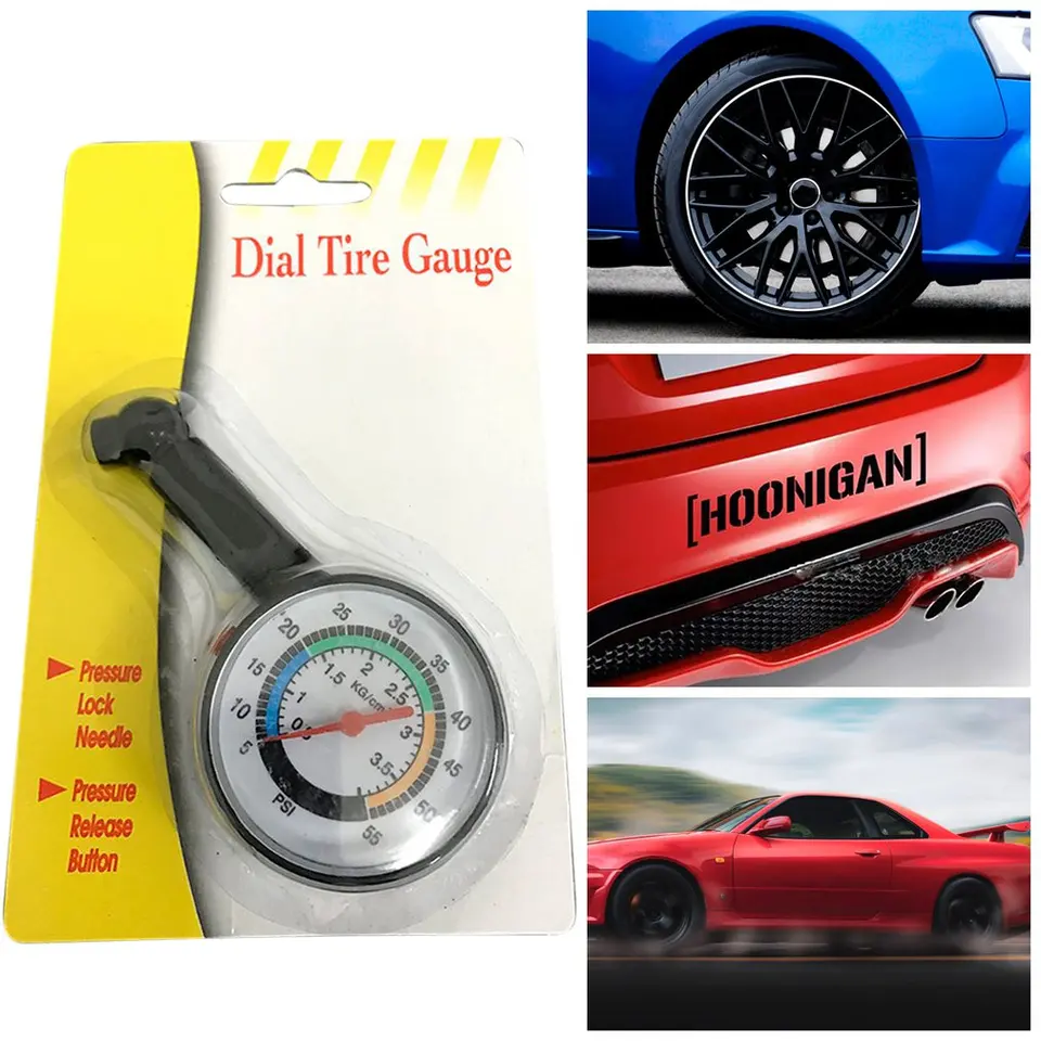 Jessicadaphne Car Tire Pressure Gauge High-precision Multi-Function Tire Pressure Gauge Meter Deflatable Vehicle Tools