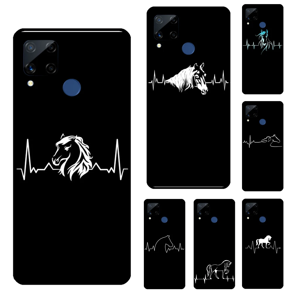 Horse Pony Heartbeat Per Realme 8 Pro 8I 9I C21 Gt Neo 2 Gt Master Case Per Oneplus 9 10 Pro 8T Nord2 9R Cover