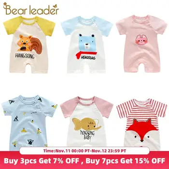 

Bear Leader Newborn Boys Girls Romper Summer Toddler Baby Cartoon Outfits Short Sleeve Baby Casual Costume Infant Clothes Suits