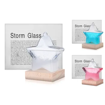 

Star-shaped weather forecast with base Star Weather Items Bottle CreativityColorful Desktop Transparent Crystal Glass Gift 150ML