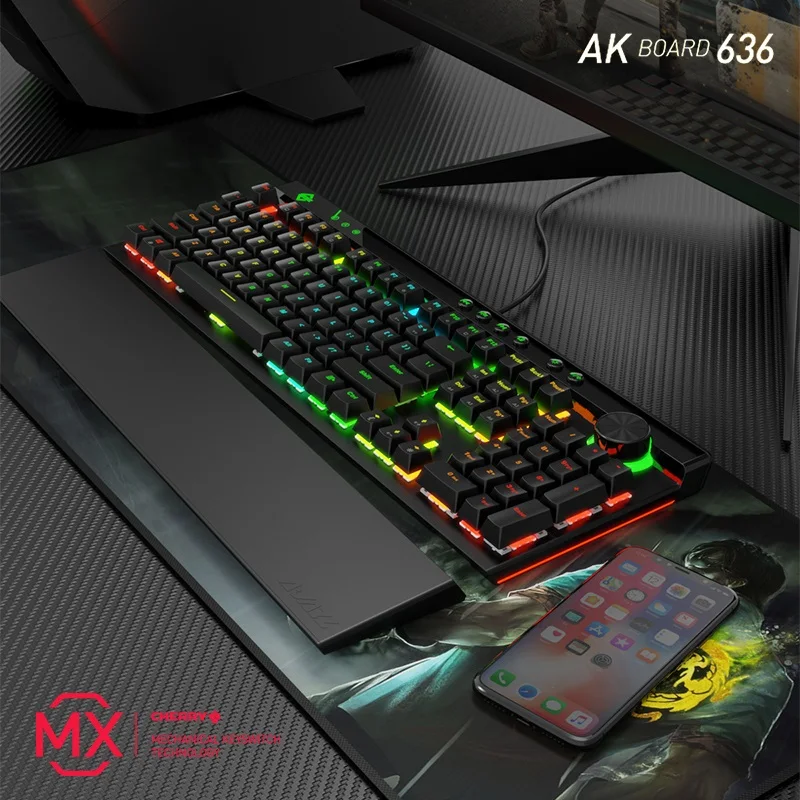 Клавиатура Ajazz AK Проводная Механическая с RGB подсветкой и программируемыми
