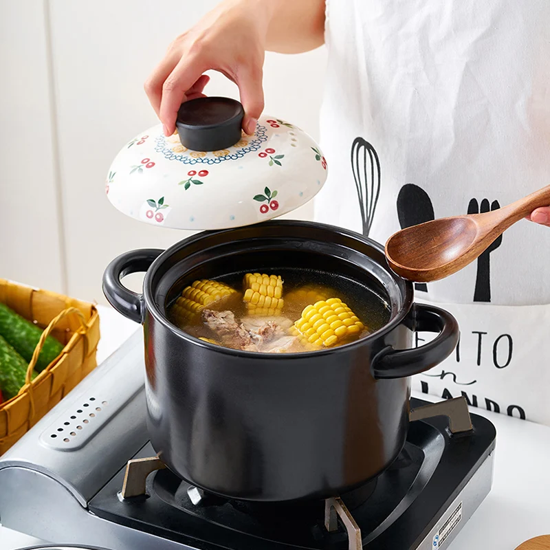 Керамическая кастрюля, кухонная керамическая мультиварка, кастрюля, кухонная посуда, газовая плита, высокая термостойкость mx10241038