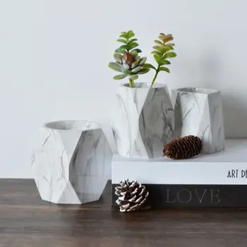 

Nordic Marble Desk Pens Pencil Holder Case Makeup Brush Storage Box Organizer