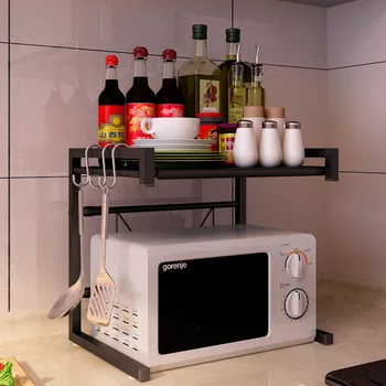 

Telescopic kitchen shelf microwave oven shelf oven storage rack multi-layer kitchen shelf kitchen accessories organizer stuff